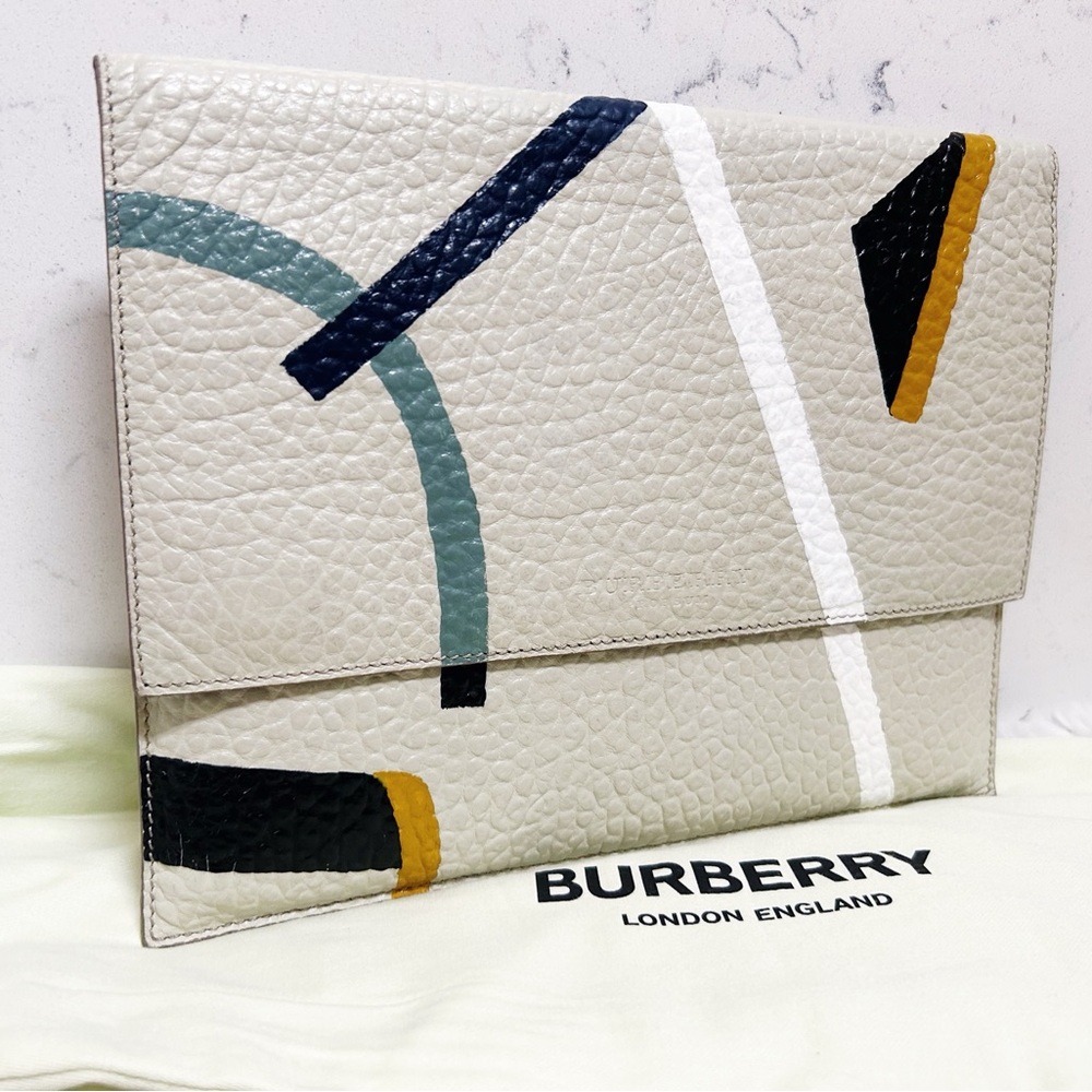 Authentic Burberry Prorsum ONE OF A KiND 1/1 ULTRA RARE Hand Painted Clutch Bag